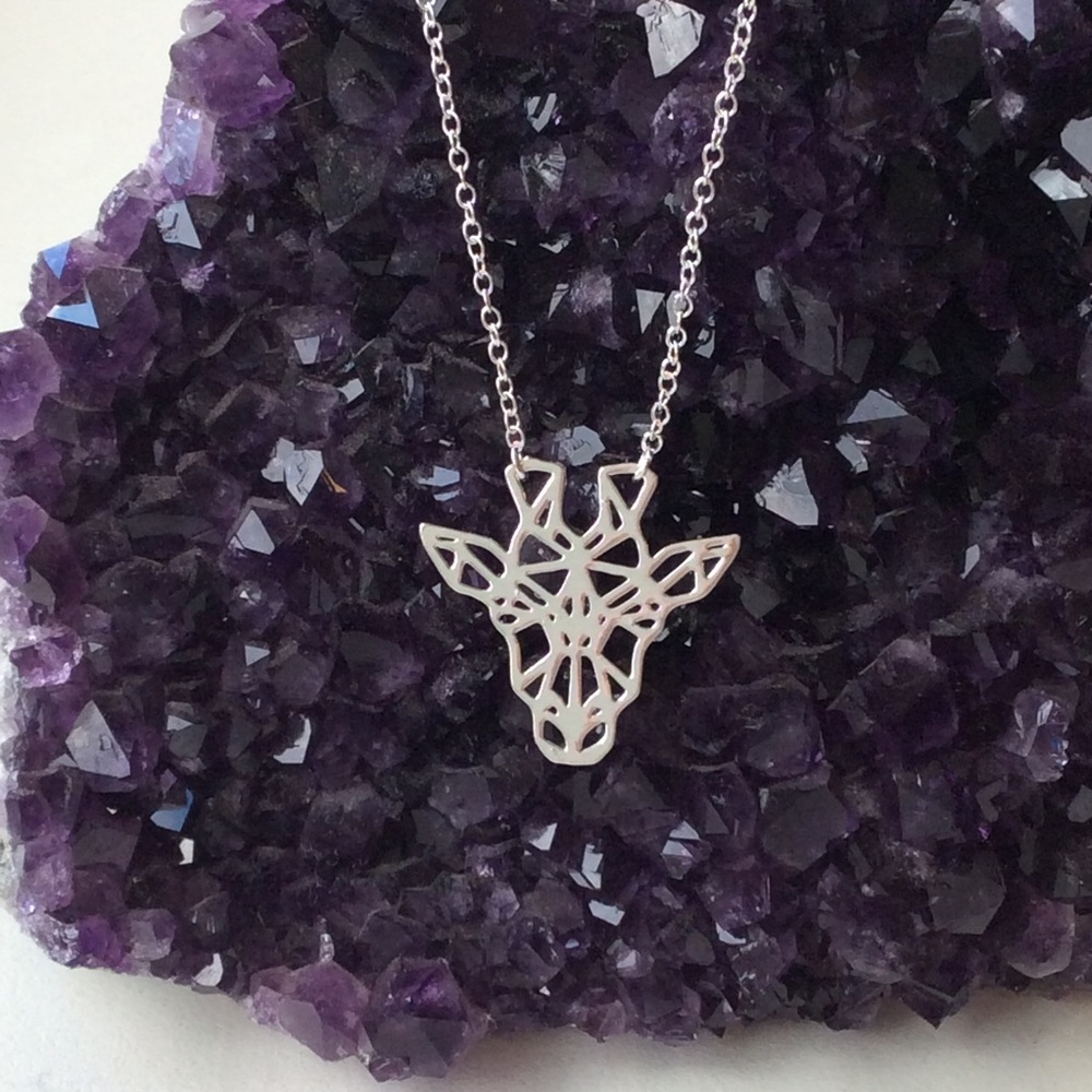 Silver Giraffe necklace
